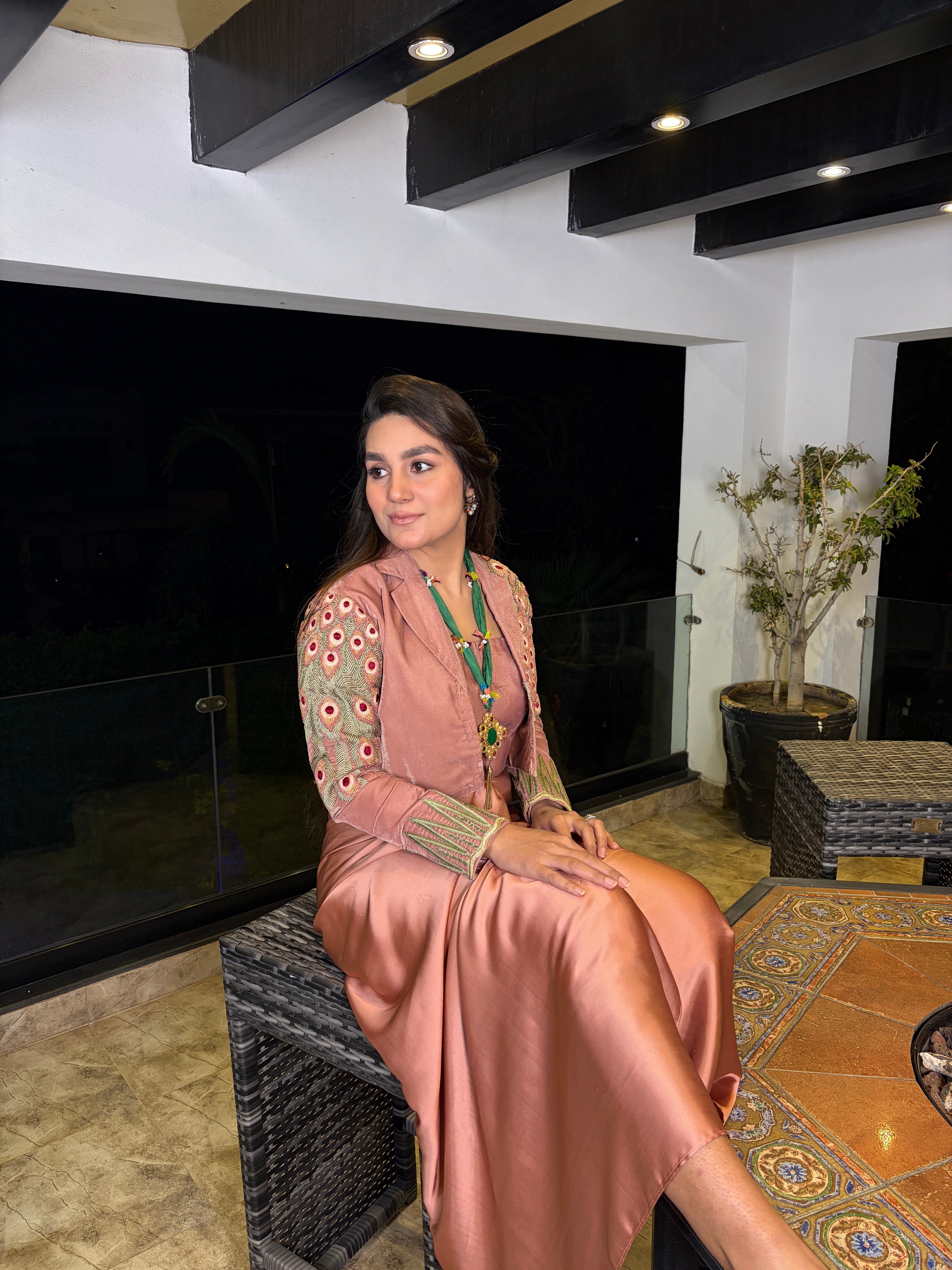 Opulent Peach Velvet