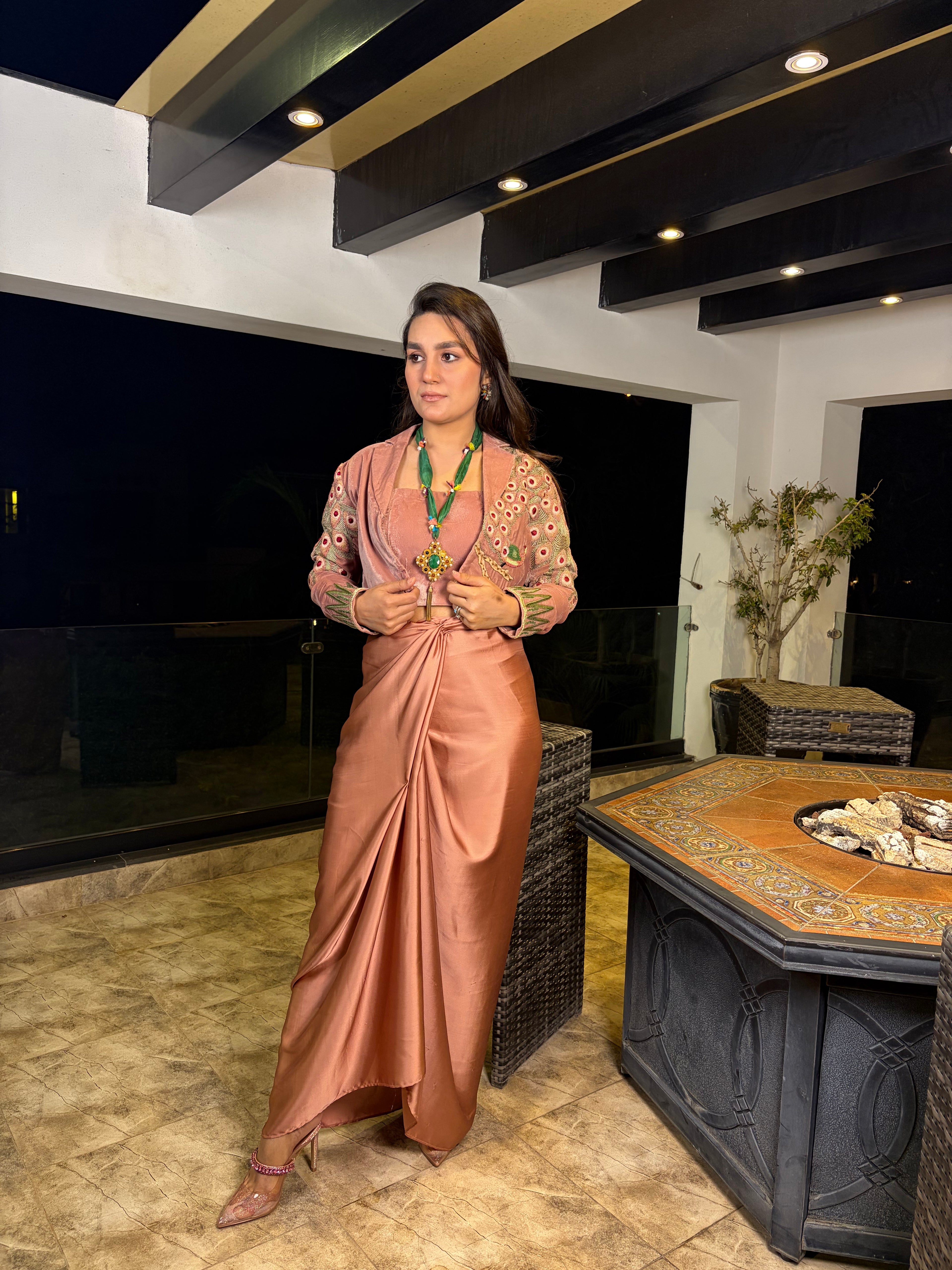 Opulent Peach Velvet