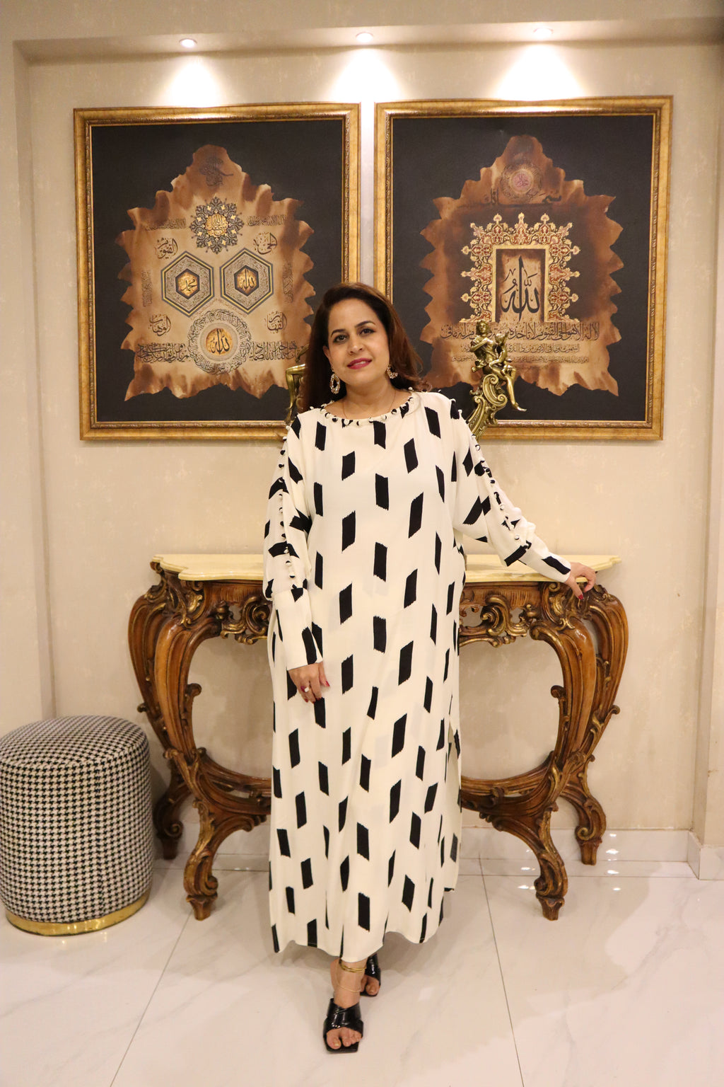 Monochrome Muse Kaftan