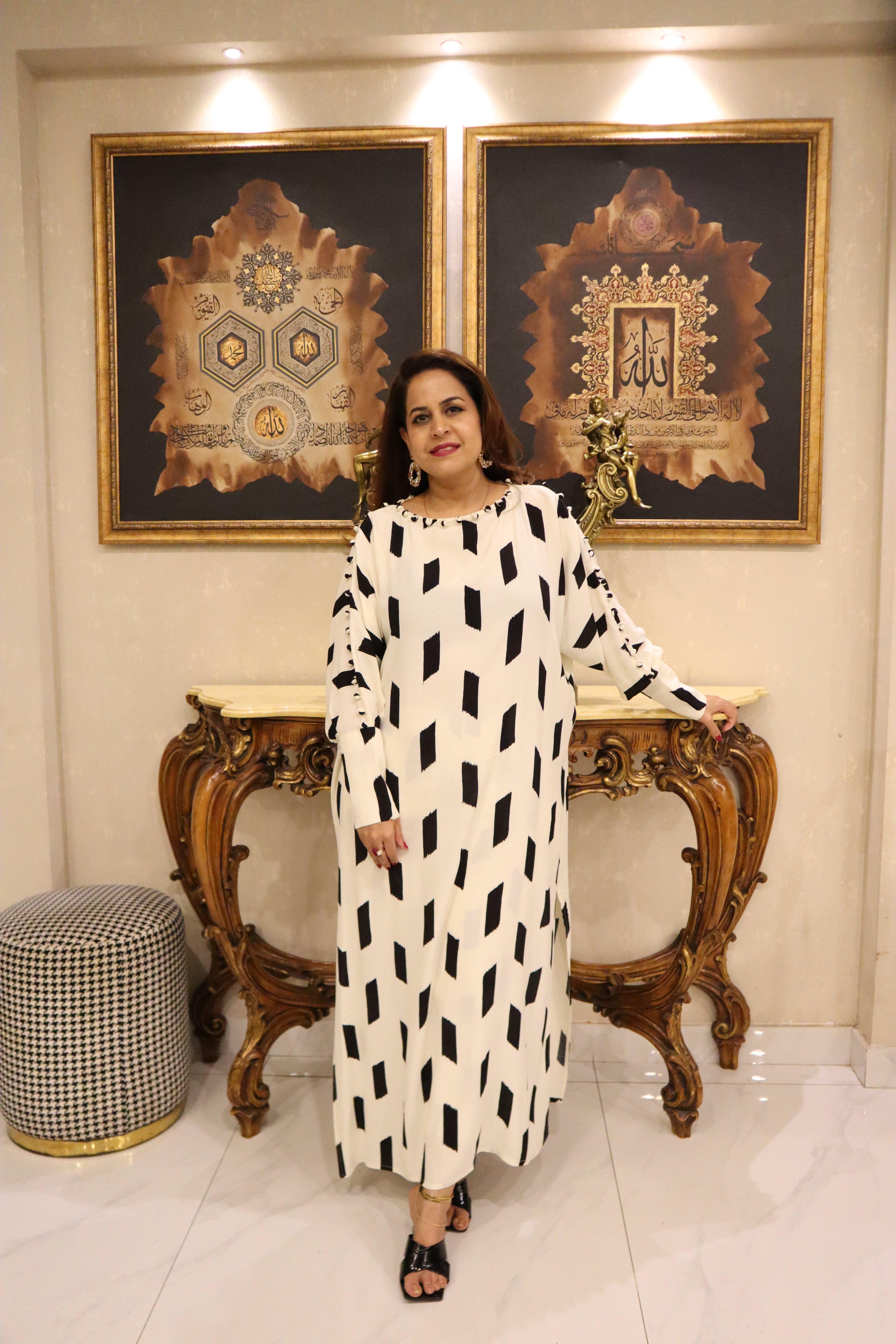 Monochrome Muse Kaftan