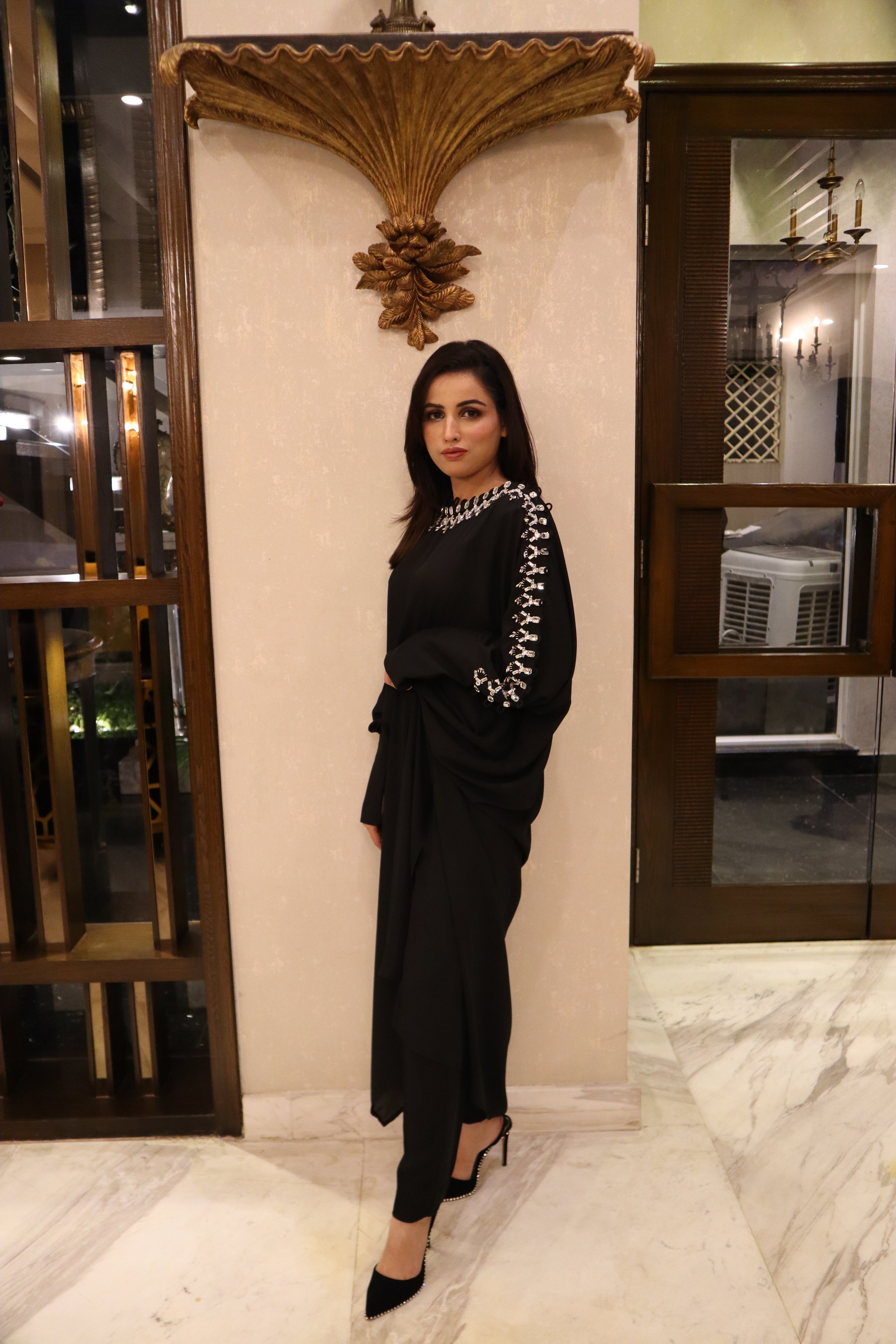 Celeste Noir Kaftan Set