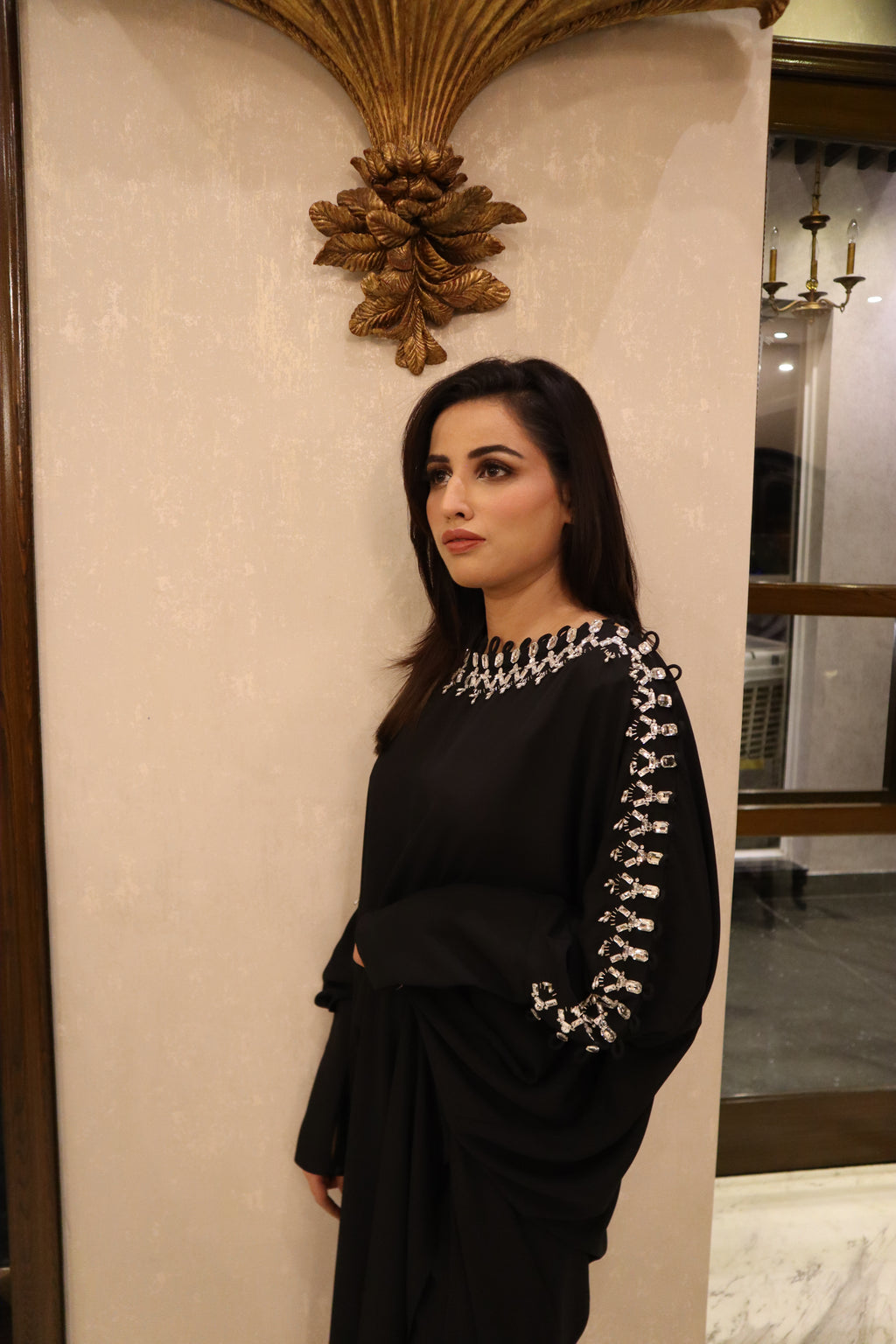 Celeste Noir Kaftan Set