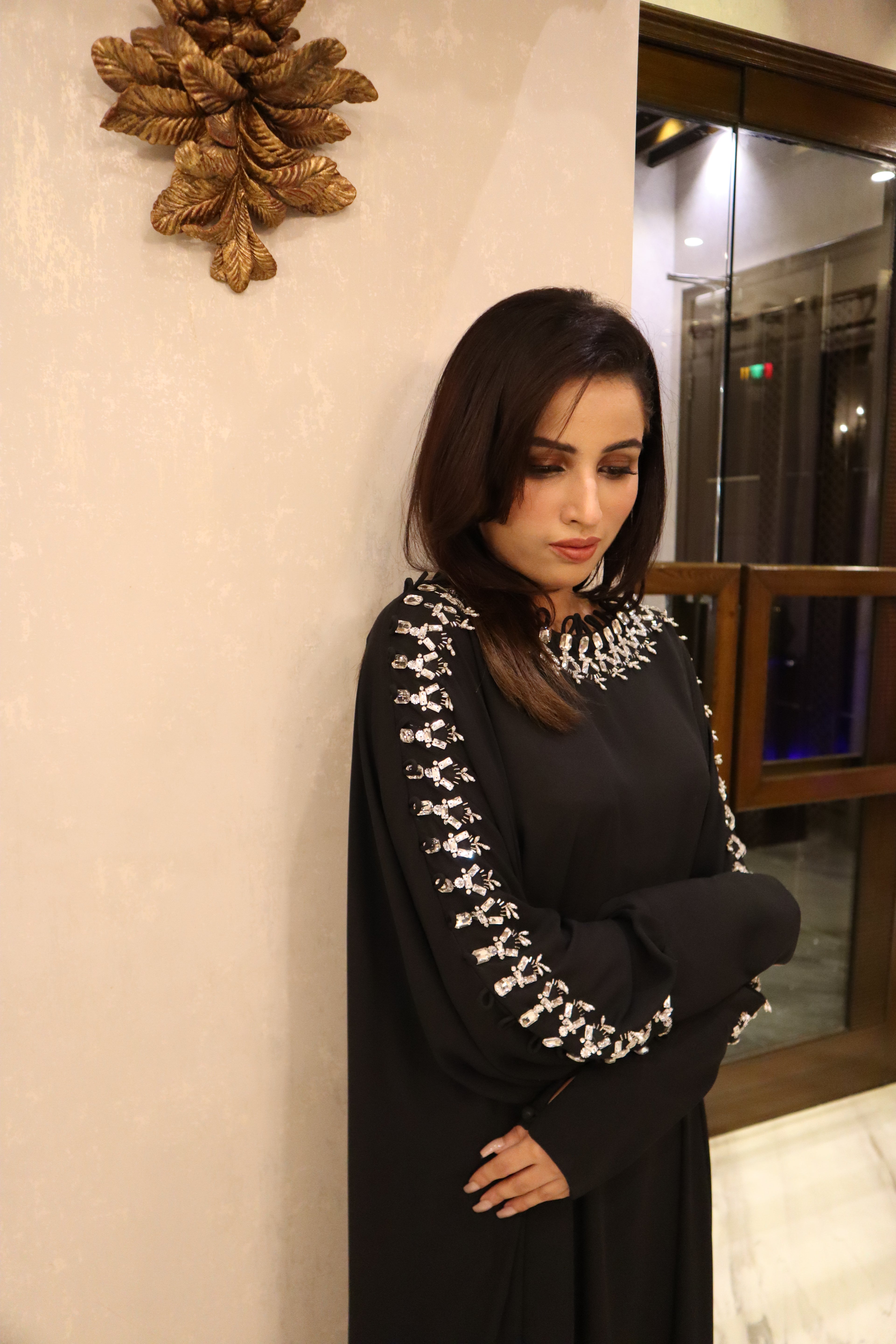 Celeste Noir Kaftan Set