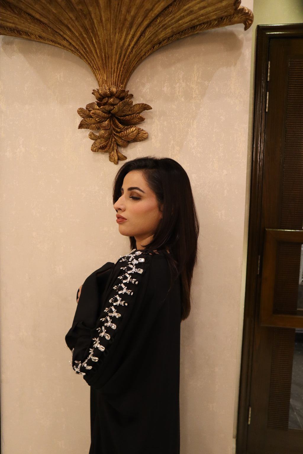 Celeste Noir Kaftan Set