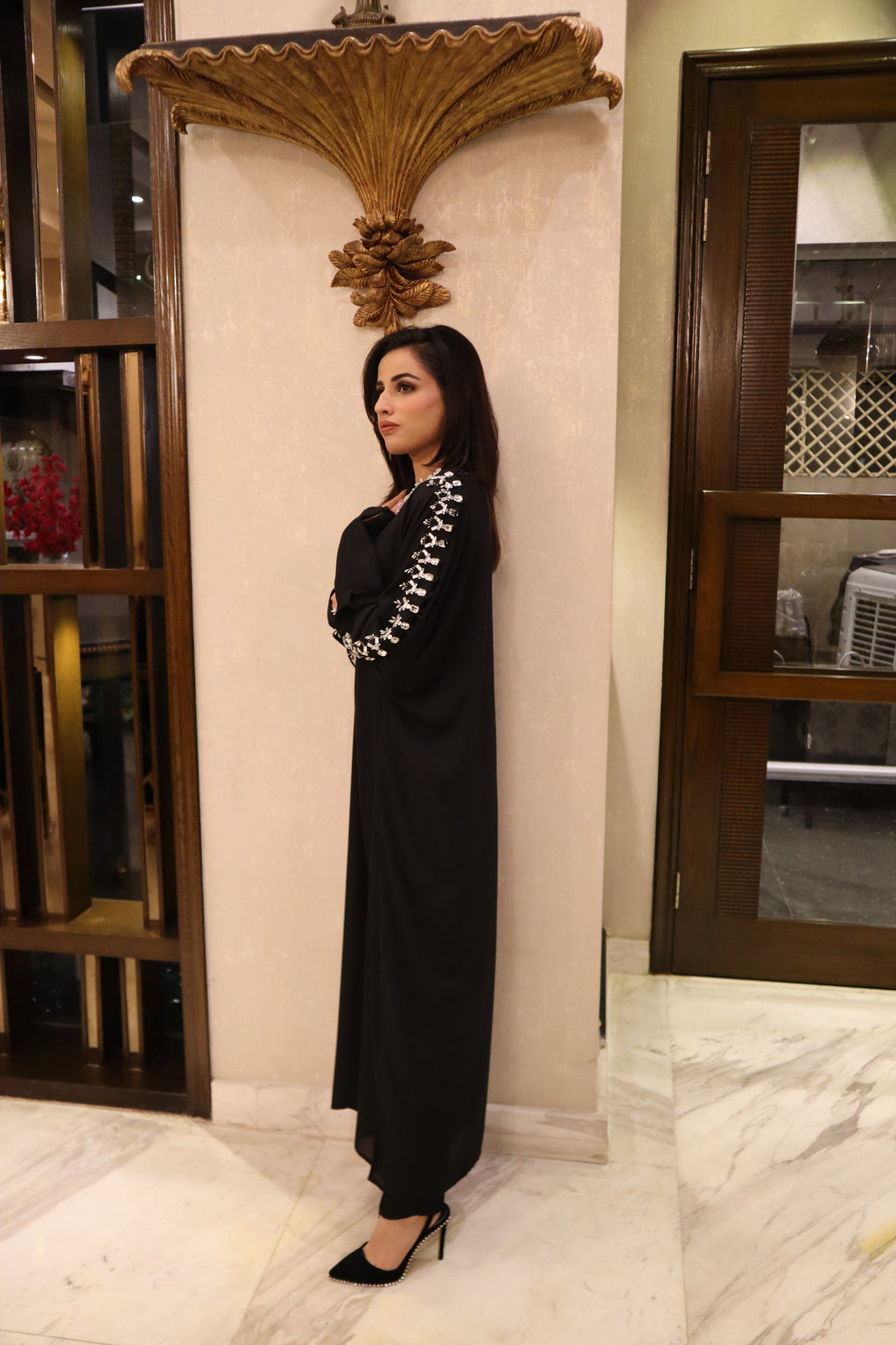 Celeste Noir Kaftan Set