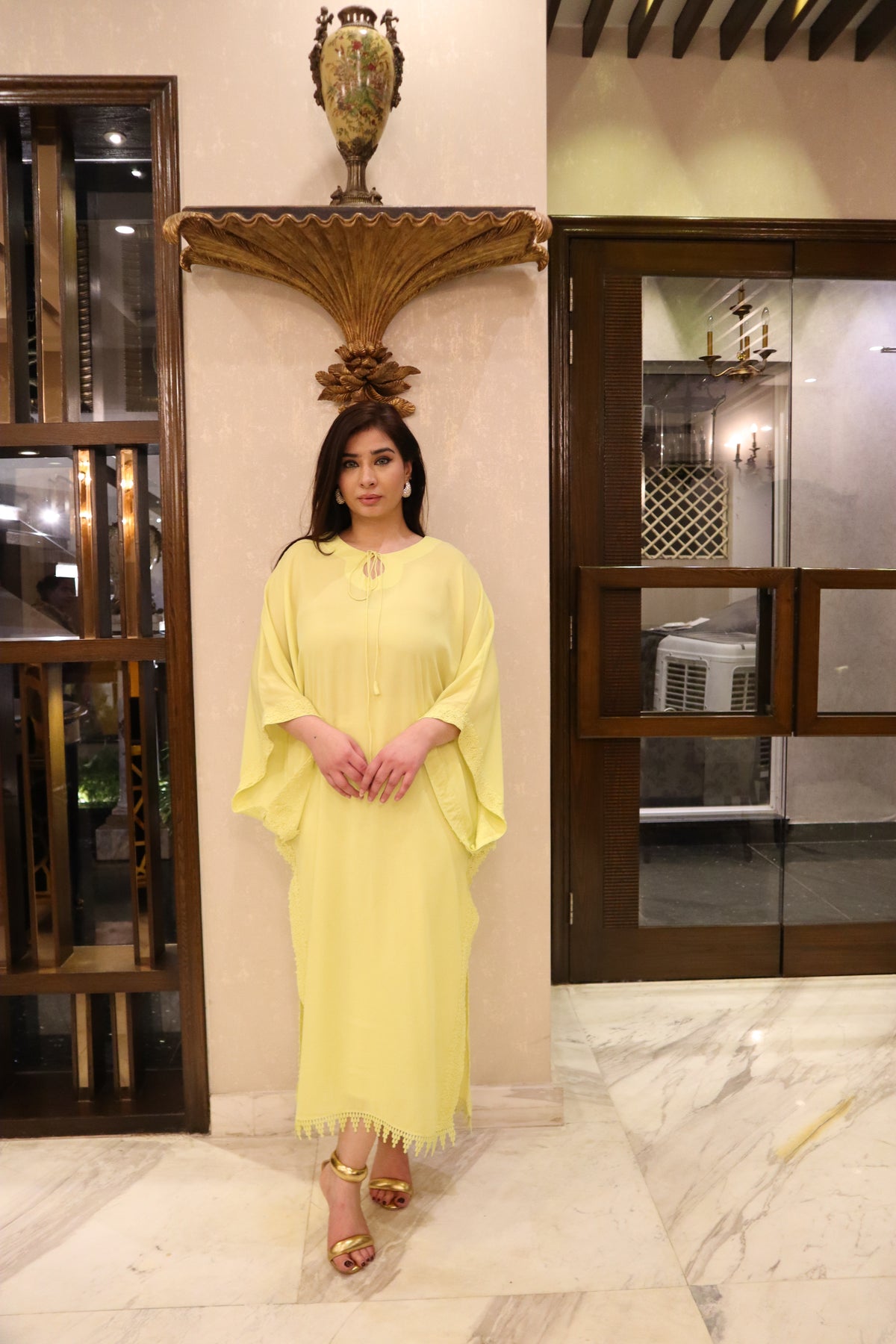 Luminous Bloom Kaftan Set