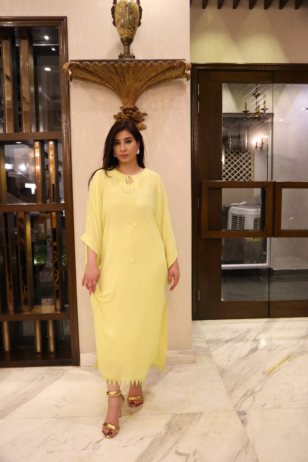 Luminous Bloom Kaftan Set