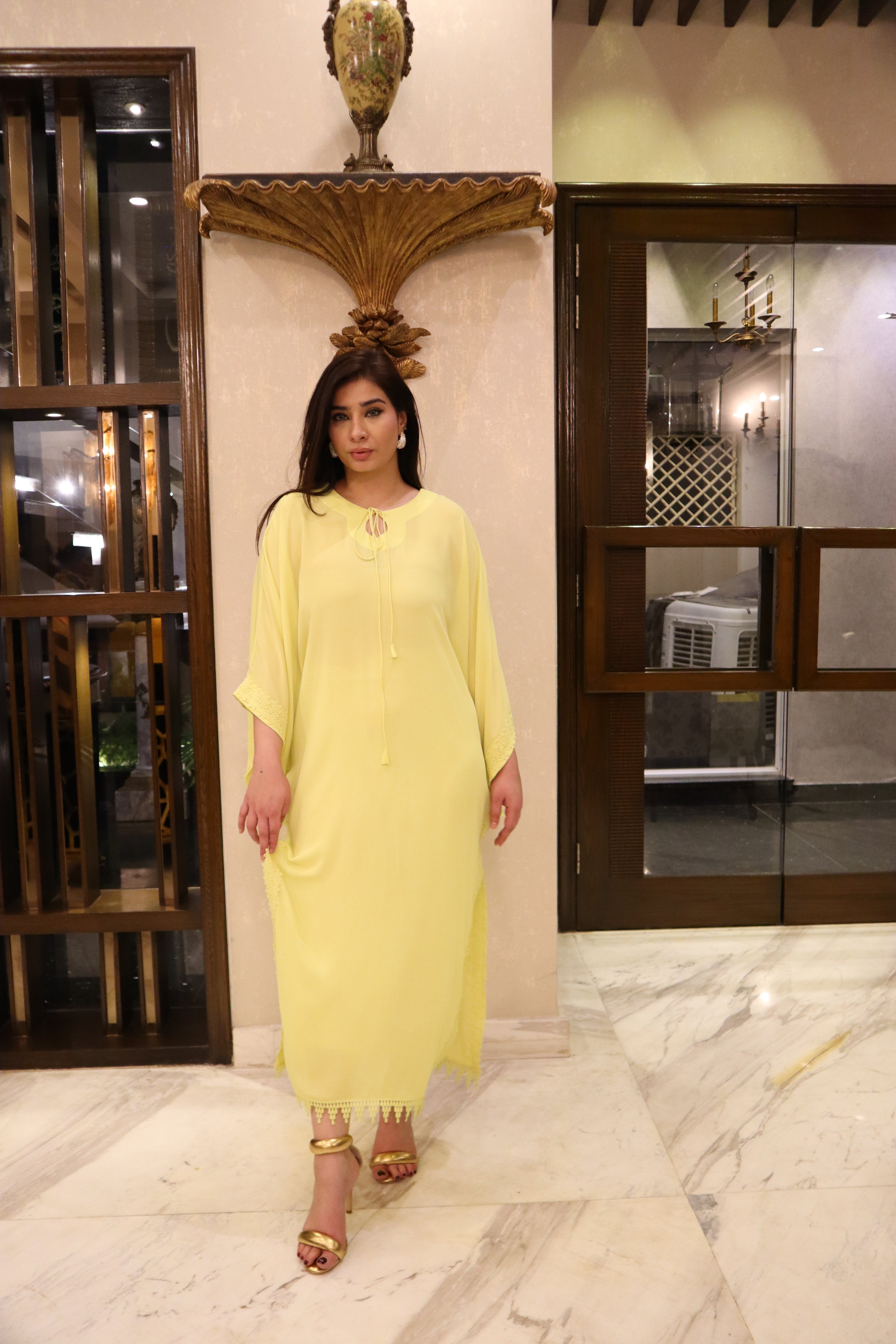 Luminous Bloom Kaftan Set