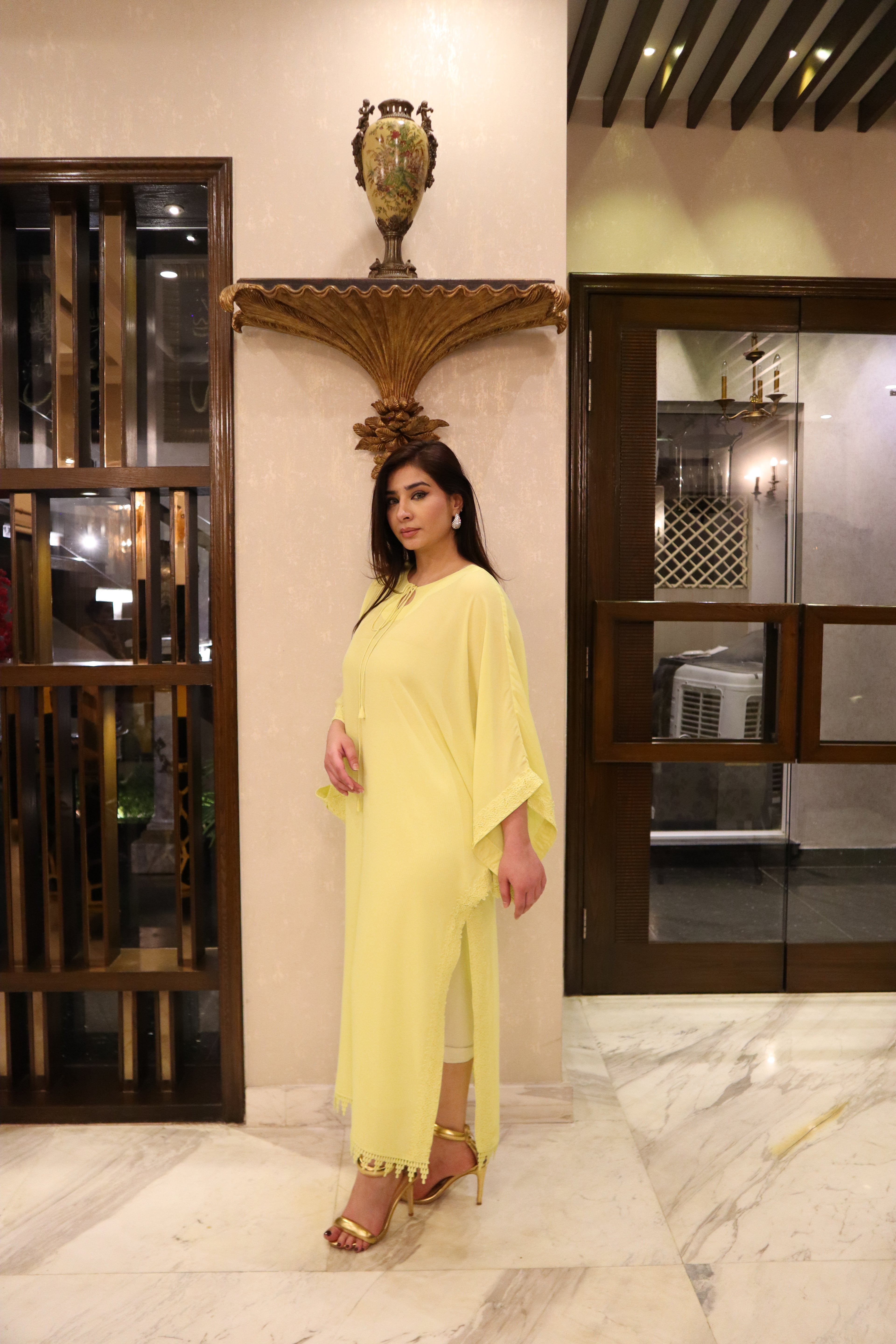 Luminous Bloom Kaftan Set