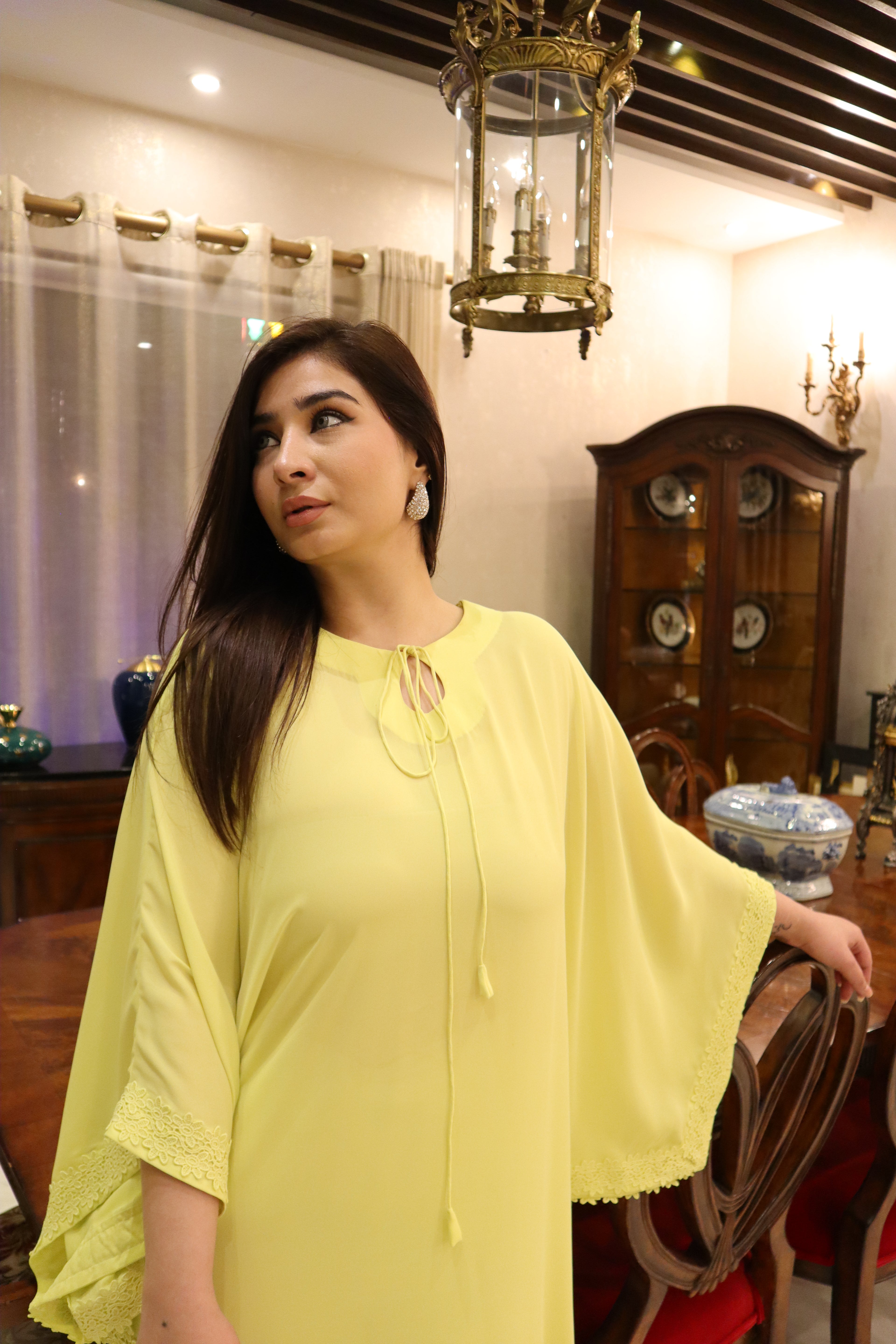 Luminous Bloom Kaftan Set