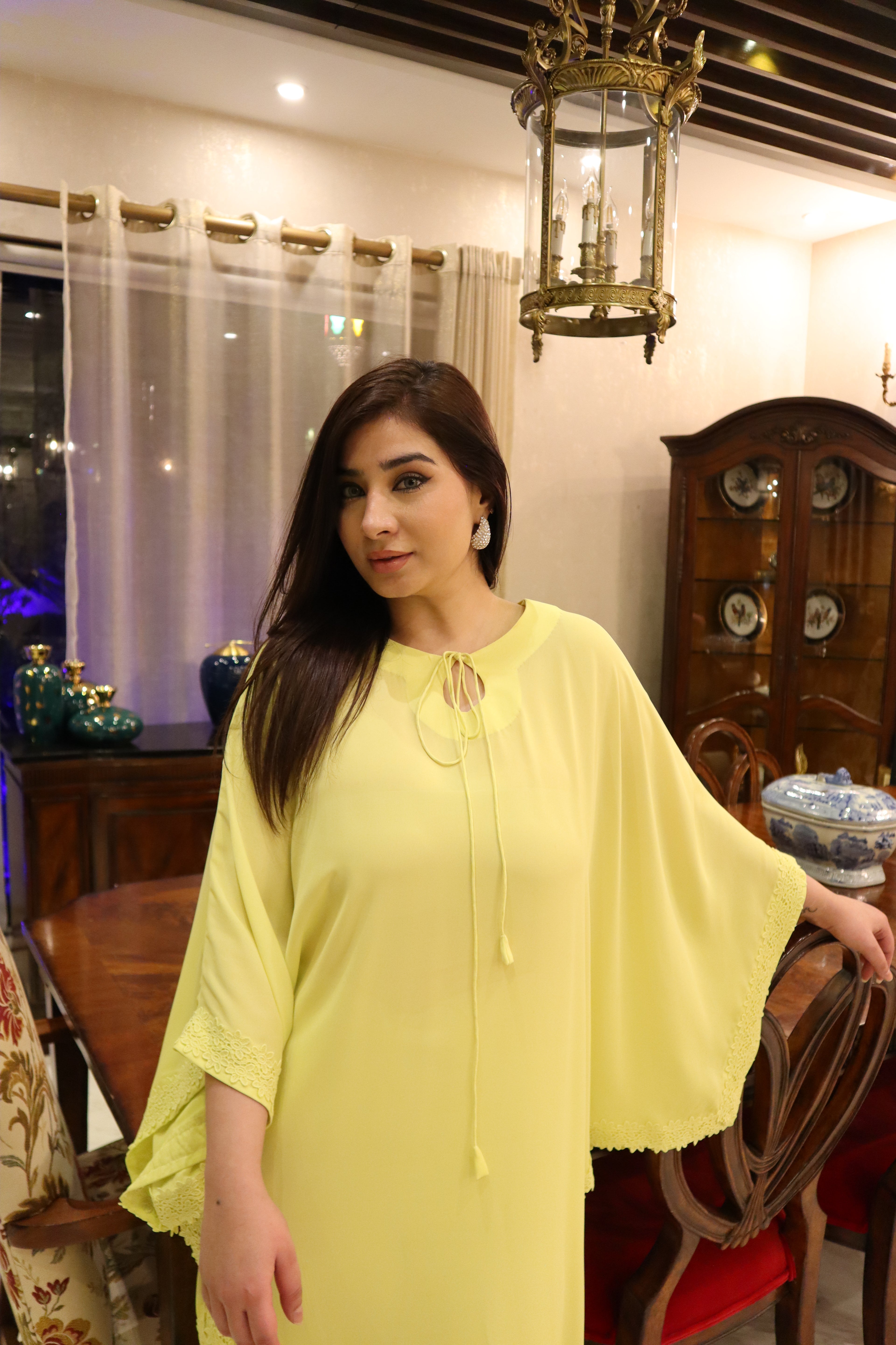 Luminous Bloom Kaftan Set