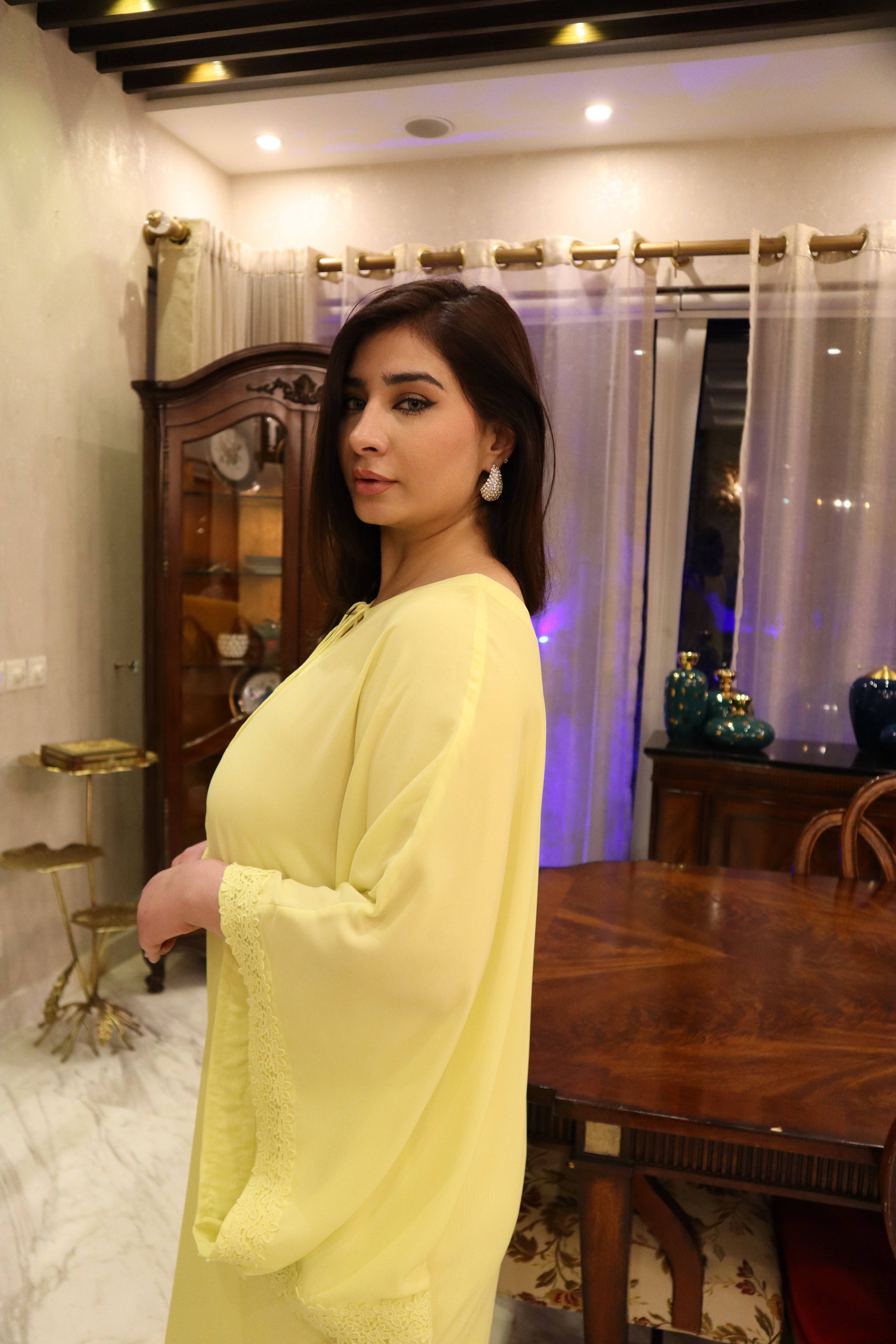 Luminous Bloom Kaftan Set